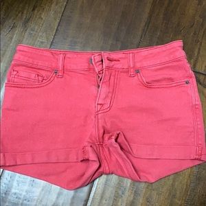 bdg red mid rise Alex shorts